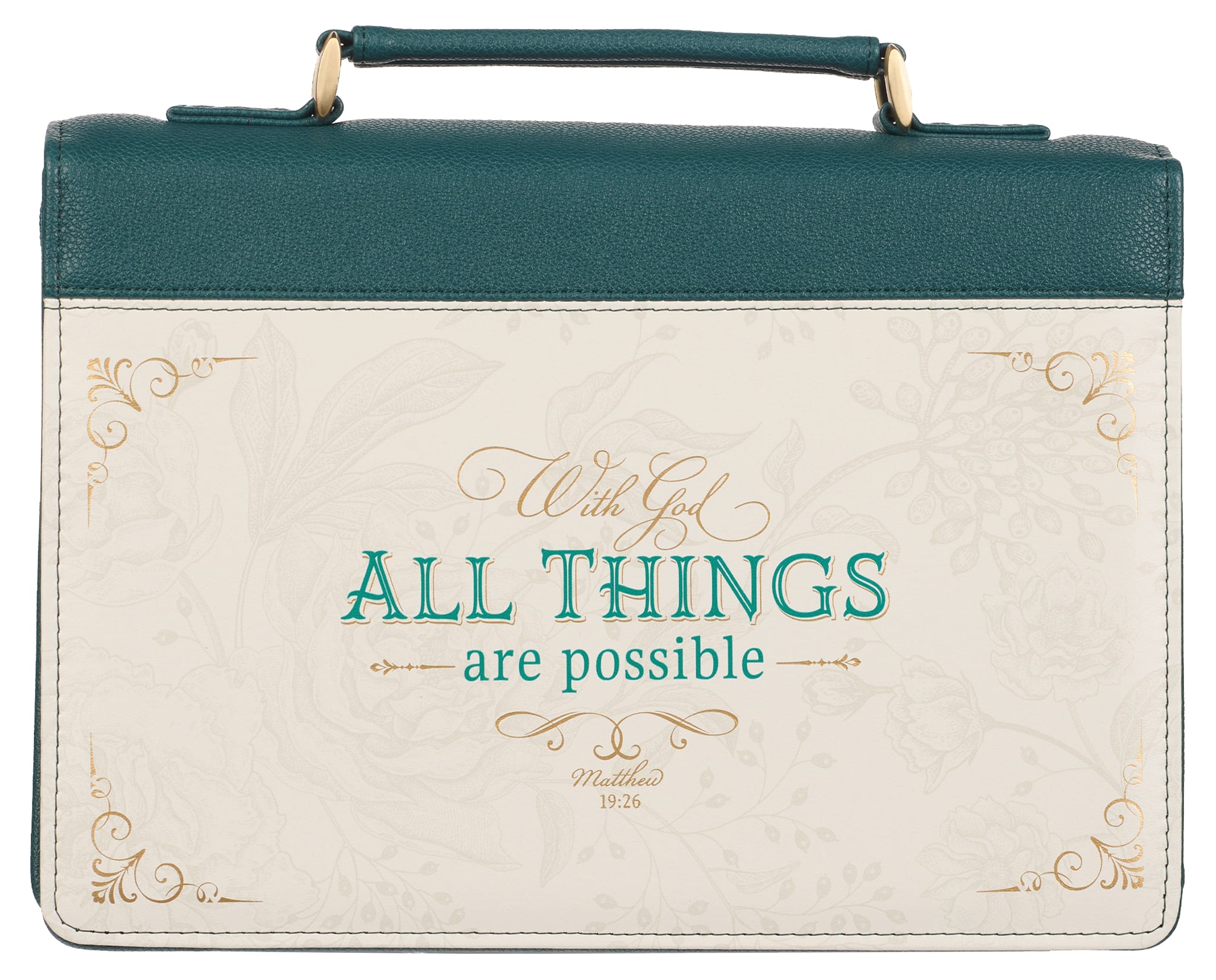 Bible Cover Large: With God All Things Are Possible (Jewel Tone Collection)
