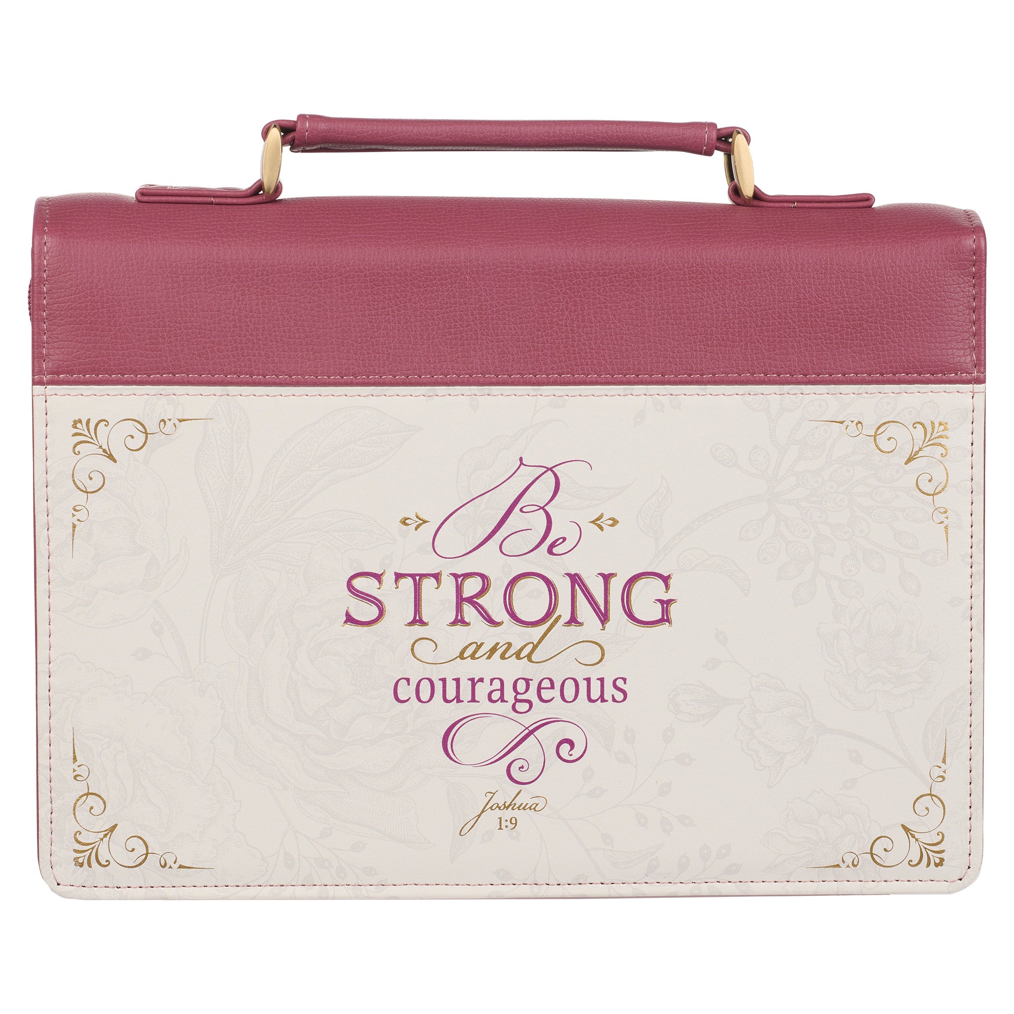 Bible Cover Large: Be Strong and Courageous (Jewel Tone Collection)