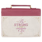Bible Cover Large: Be Strong and Courageous (Jewel Tone Collection)