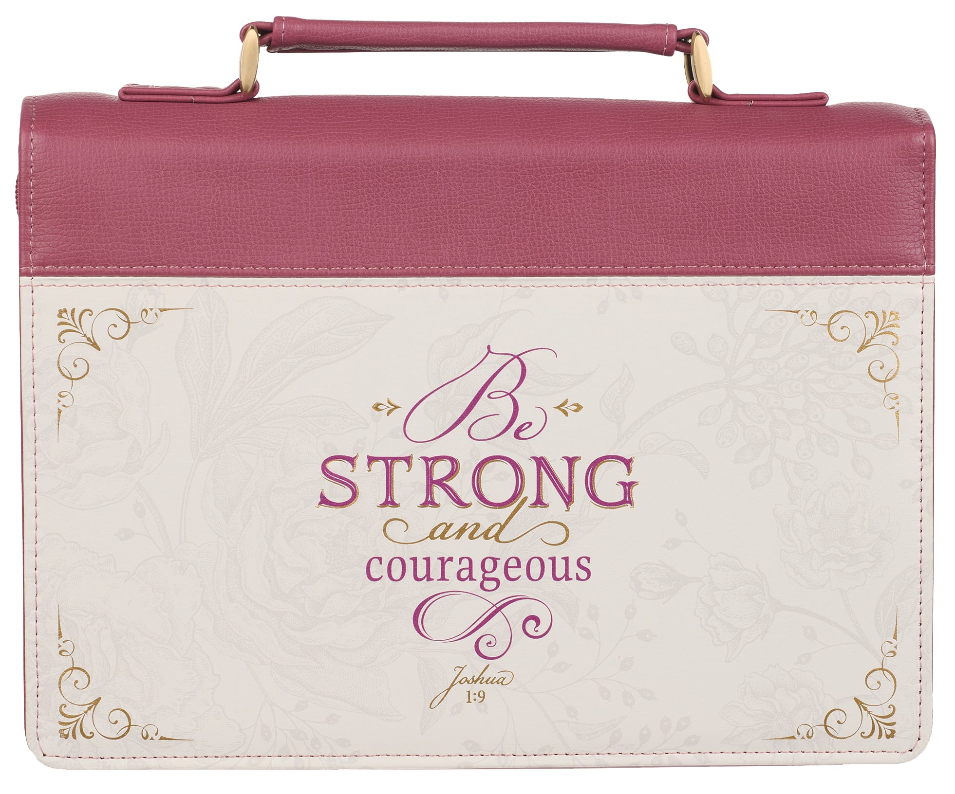 Bible Cover Large: Be Strong and Courageous (Jewel Tone Collection)