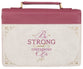 Bible Cover Large: Be Strong and Courageous (Jewel Tone Collection)