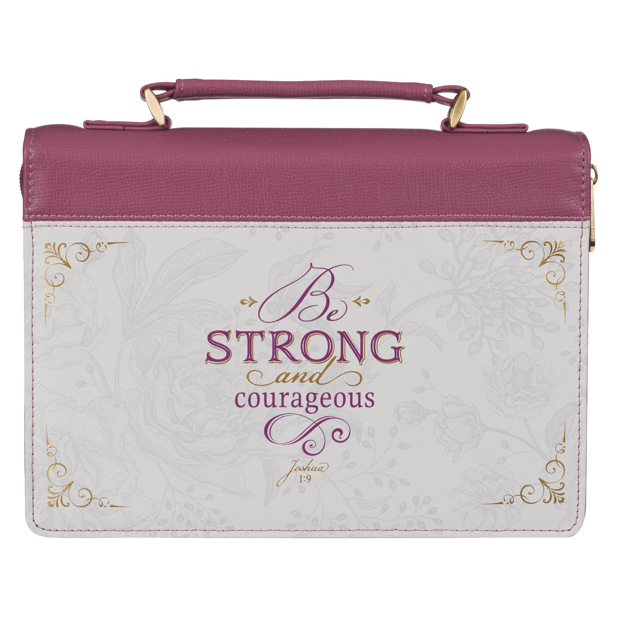 Bible Cover Medium: Be Strong and Courageous (Jewel Tone Collection)