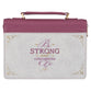 Bible Cover Medium: Be Strong and Courageous (Jewel Tone Collection)