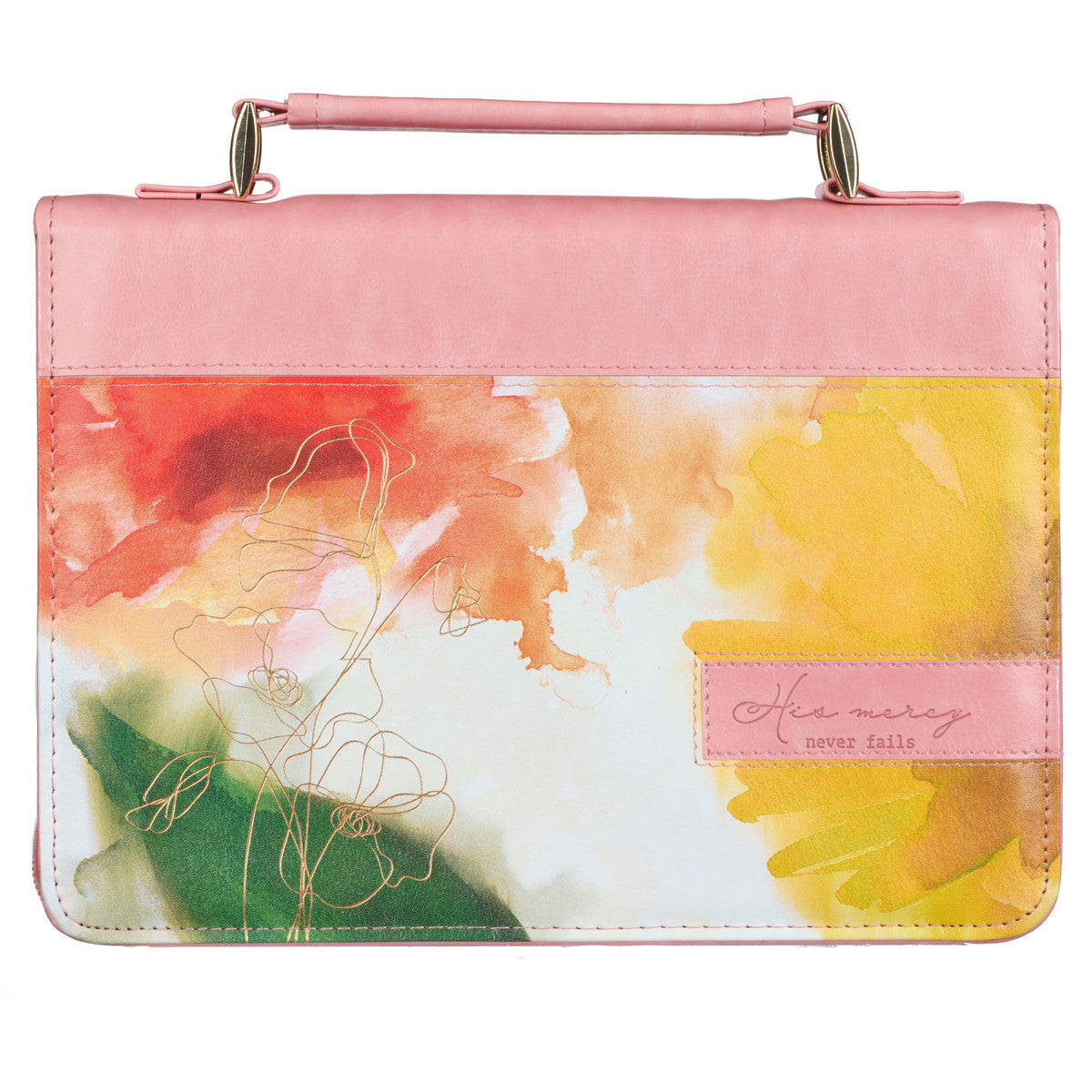 Bible Cover Medium: His Mercy Never Fails (Pastel Meadow Collection)