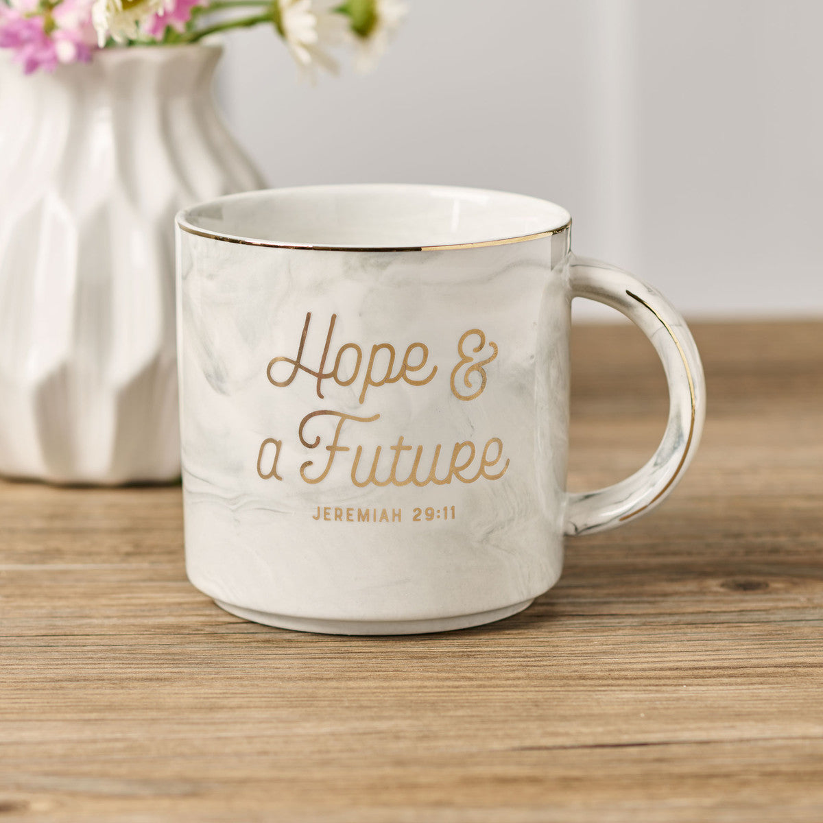 Ceramic Mug: Hope & a Future, Jer. 29:11, Marbled, Foil Accents (384 Ml)