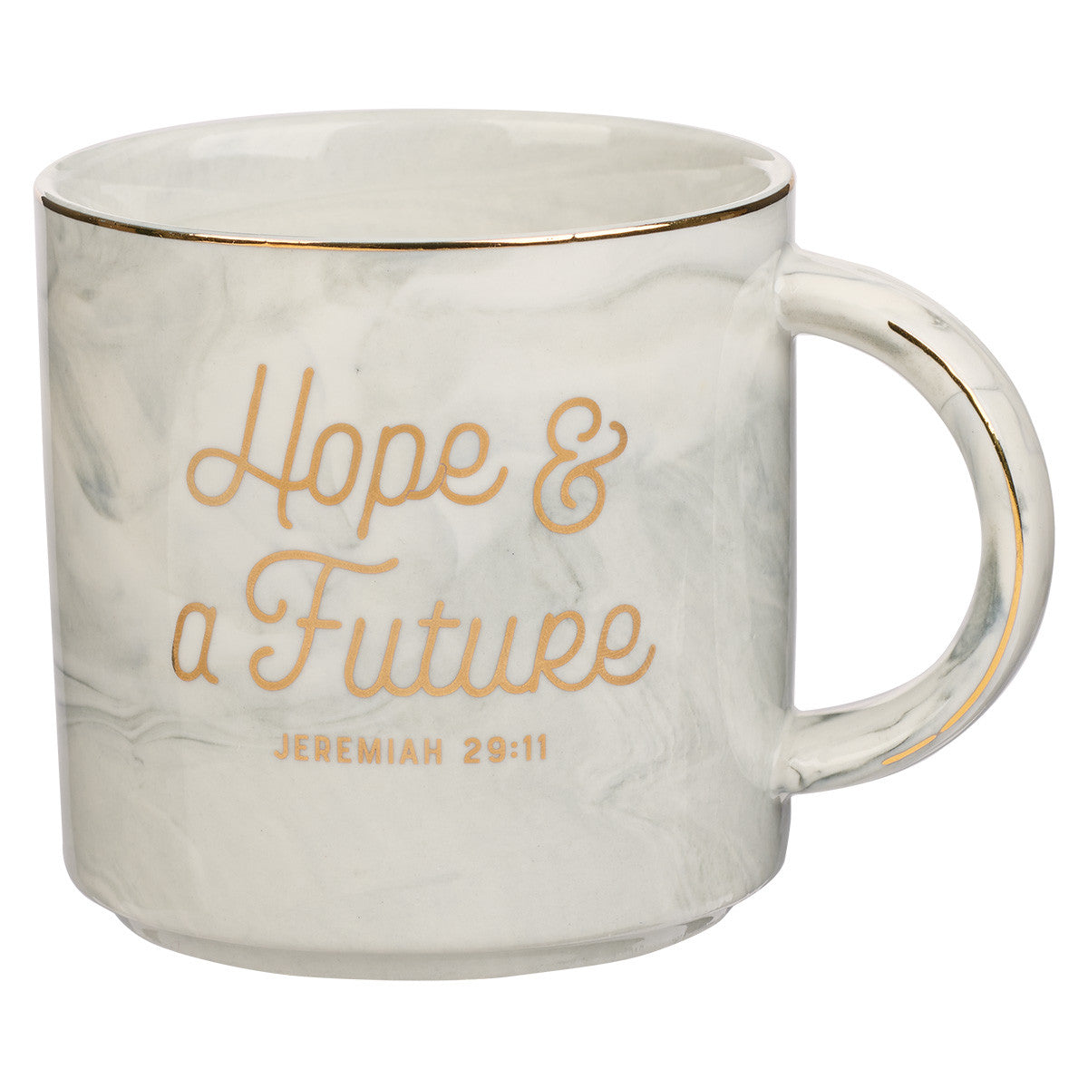 Ceramic Mug: Hope & a Future, Jer. 29:11, Marbled, Foil Accents (384 Ml)