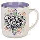 Ceramic Mug: Be Still & Know, Purple Pasture, Foil Accents (414 ML)