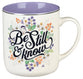 Ceramic Mug: Be Still & Know, Purple Pasture, Foil Accents (414 ML)