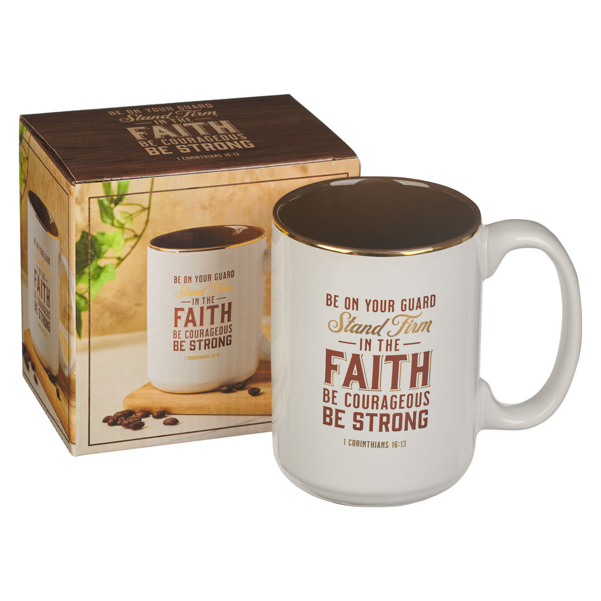 Ceramic Mug: Stand Firm, Foil Accents (1 Cor 16:13) (414 ML)
