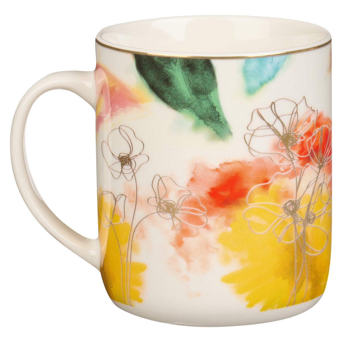 Ceramic Mug: Great is Thy Faithfulness (Pastel Meadow Collection) (414ml)