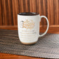 Ceramic Mug: The Lord's Prayer, Creamy White/Walnut Brown Interior, Foil Accents (444 ML)