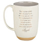Ceramic Mug: Trust in the Lord, Proverbs 3:5, White/Misty Gray Interior, Foil Accents (444 ML)