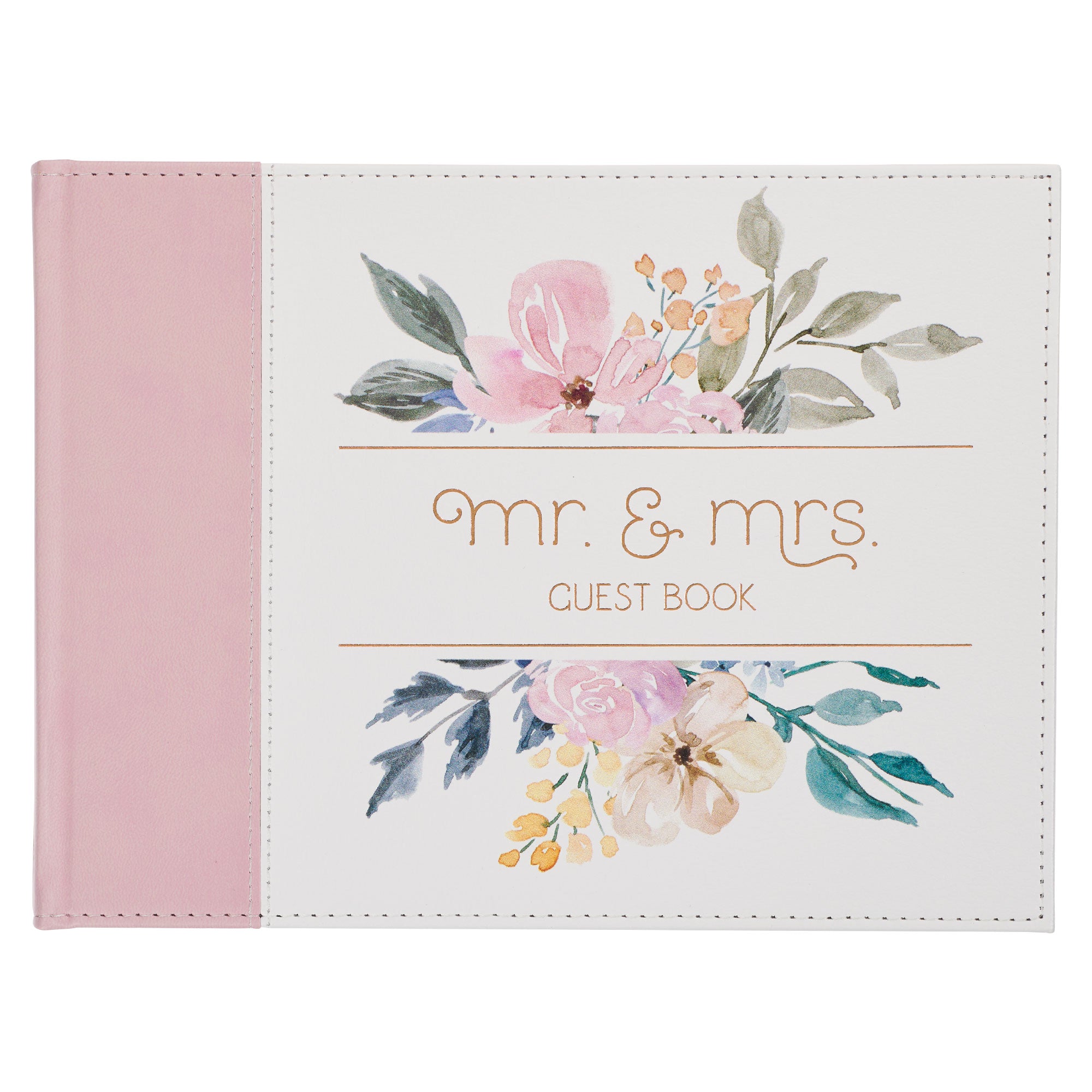 Guest Book: Mr. & Mrs. Pink/Floral