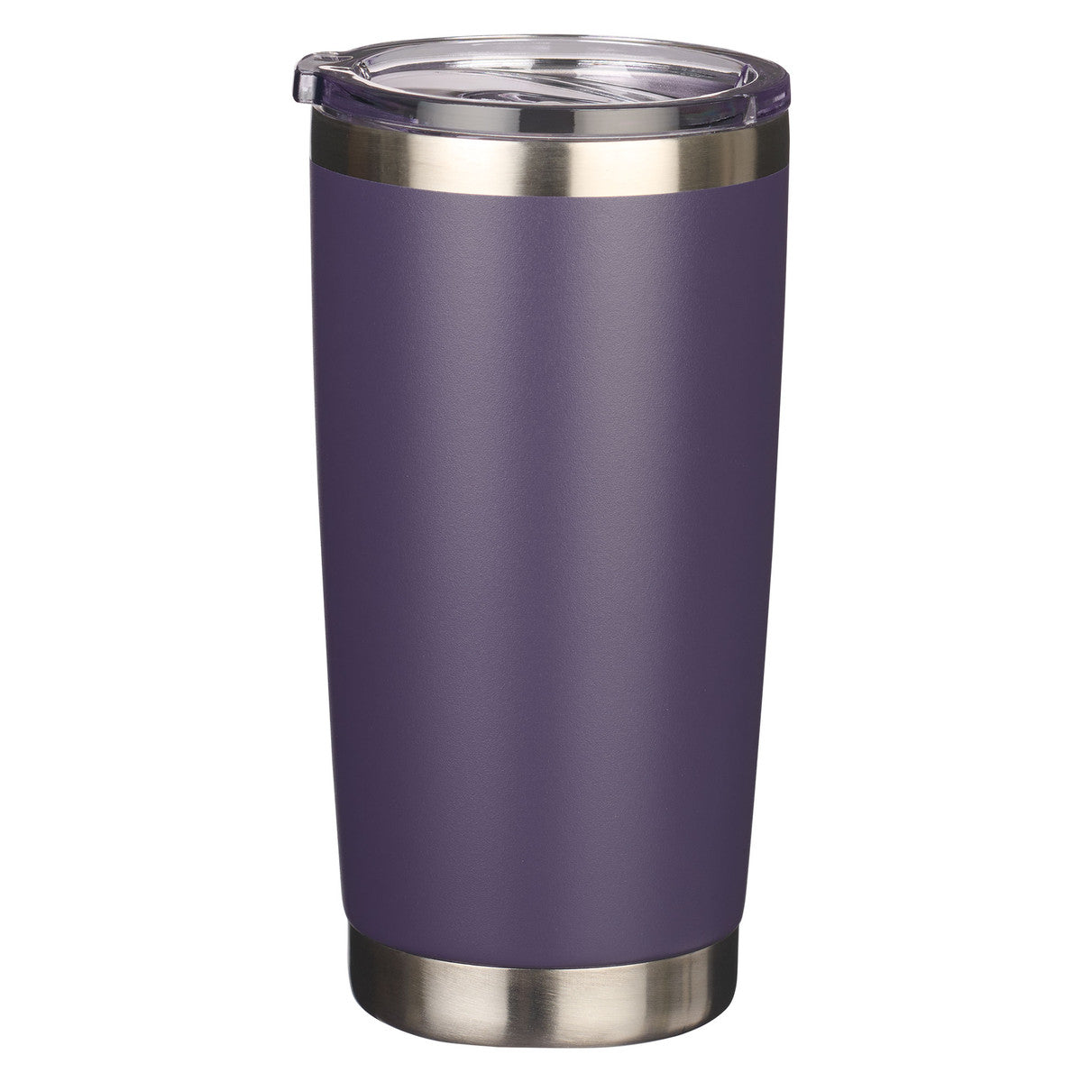 Stainless Steel Travel Mug: Be Still, Purple Pasture, Retractable Sip-Hole Cover (Psalm 46:10) (532 ML)