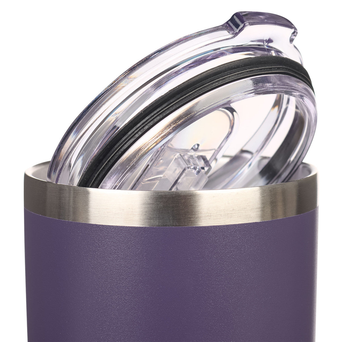 Stainless Steel Travel Mug: Be Still, Purple Pasture, Retractable Sip-Hole Cover (Psalm 46:10) (532 ML)
