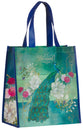 Reusable Tote Bag: Blessed Blue Peacock (Jer 17:7) (Secret Garden Series)