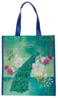 Reusable Tote Bag: Blessed Blue Peacock (Jer 17:7) (Secret Garden Series)