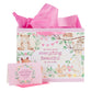 Gift Bag Large Landscape: Everything Beautiful, Pink Forest Animals (Ecc. 3:11)