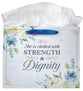 Gift Bag Large: Strength & Dignity, Prov. 31:25, Indigo Rose