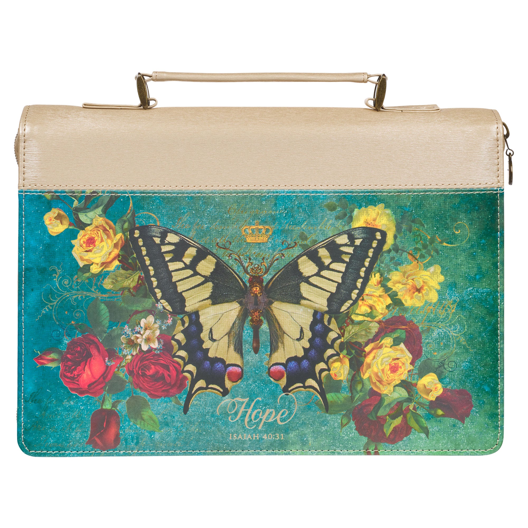 Bible Cover Medium: Hope Teal Butterfly (Isaiah 40:31) (Secret Garden Series)