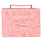 Bible Cover Medium: Strength & Dignity Pink (Prov 31:25) (Strength & Dignity Pink Rose Series)