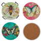 Ceramic Coaster Set of 4: Butterflies & Bee- Faith, Hope, Love, Grace, Comes With Wire Holder, 102 Mm Diameter (Secret Garden Series)