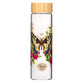 Water Bottle, Glass with Bamboo Lid (650 ml): Hope, Teal Butterfly, Isaiah 40:31 (Secret Garden Collection)