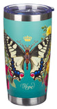 Stainless Steel Travel Mug, 532 ML: Hope Teal Butterfly (Isaiah 40:31) (Secret Garden Series)