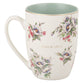 Ceramic Mug, 355 ML: Give Thanks to the Lord (Psalm 107:1) (Give Thanks White Lace Series)