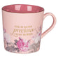 Ceramic Mug, 414 ML: She is More Precious Than Rubies, Pink (Graceful Peonies Series)