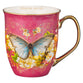 Ceramic Mug, 473ml: Be Still Pink Butterfly (Psalm 46:10) (Secret Garden Series)