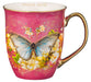 Ceramic Mug, 473ml: Be Still Pink Butterfly (Psalm 46:10) (Secret Garden Series)