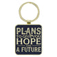 Metal Keyring: Plans to Give You Hope, Navy (Jer 29:11) (The Plans Muted Watercolor Series)