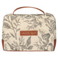 Bible Cover Large: Amazing Grace, Brown/Floral Canvas (2 Cor 12:9) (Amazing Grace Natural Series)