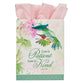 Gift Bag Medium: Love Is Patient, 1 Cor. 13:4, Green Persevere Hummingbird