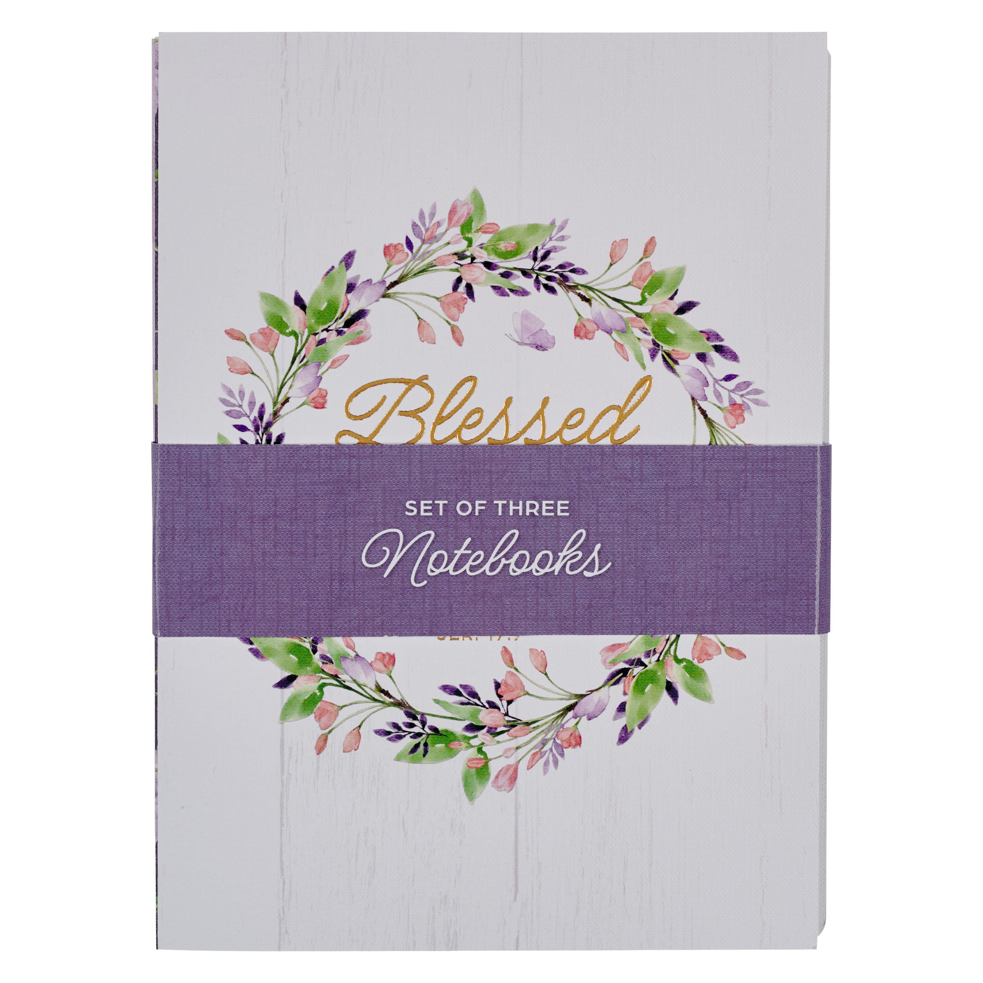 Notebooks (Set of 3): Lord's Mercies, Lam. 3:22-23, Purple Meadow