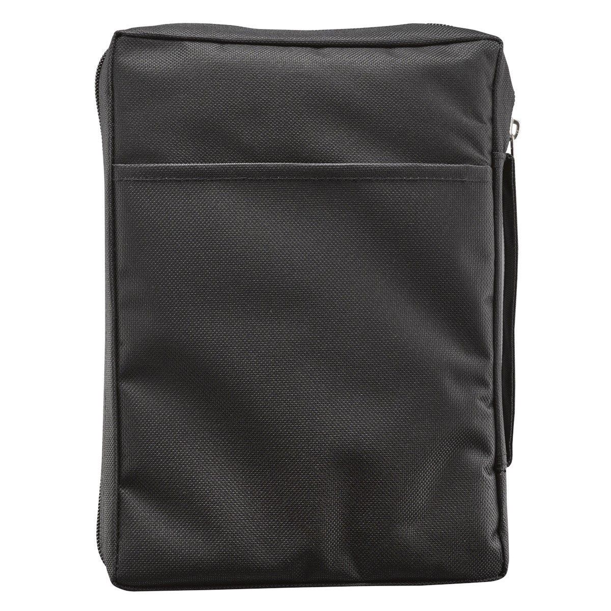 Bible Cover Medium Polyester Canvas With Fish Emblem in Black