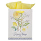 Gift Bag Medium: Rejoice Always, 1 Thess. 5:16, White/Yellow, Sweet Summertime Lemons