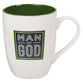 Ceramic Mug: Man of God 1 Tim. 6:11, Green/Black