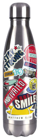 Water Bottle, Stainless SteelBe Strong, Joshua 1:9, Silver, Stay Strong, Kid
