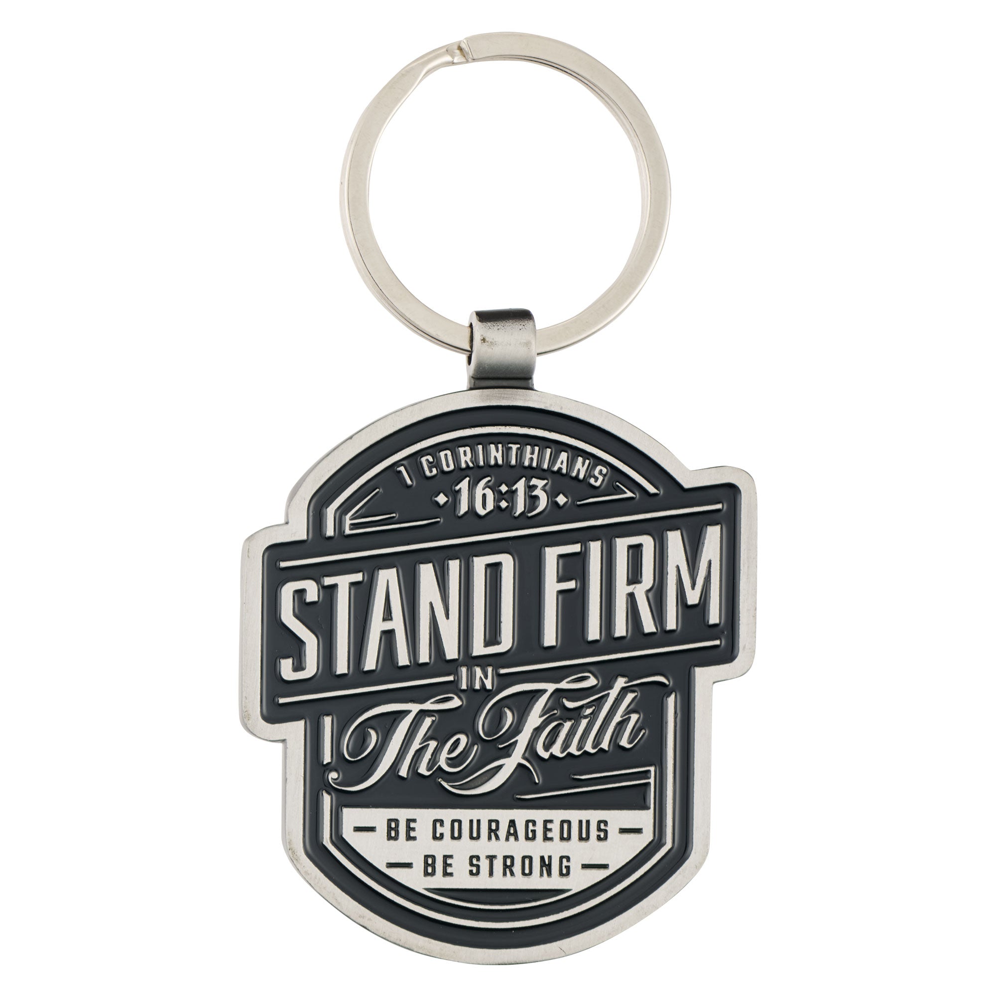 Keyring: Stand Firm 1 Cor. 16:13, Gray Mountain View