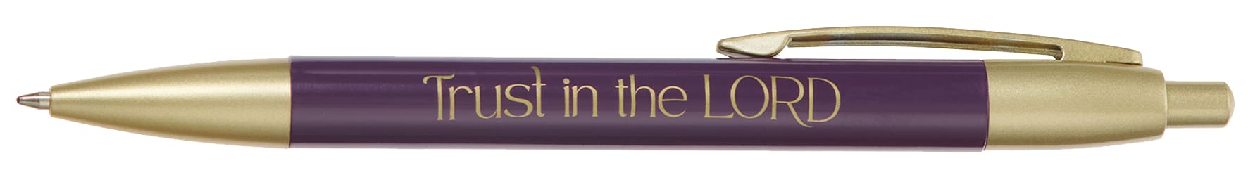 Pen: Trust in the Lord, Prov. 3:5, Purple Bloom Like the Flowers