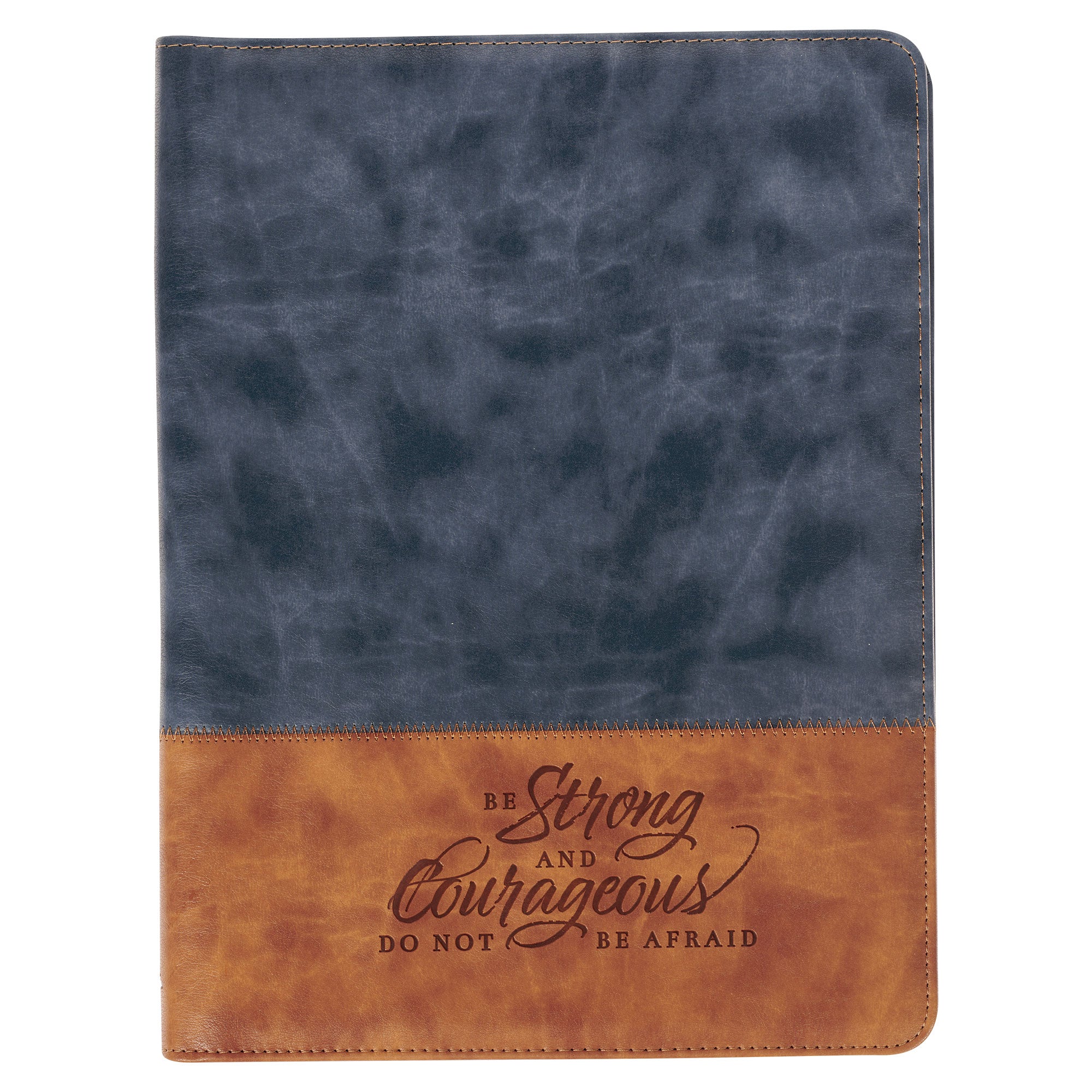 Portfolio: Be Strong & Courageous, Josh. 1:9, Butterscotch and Navy