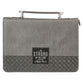 Bible Cover Medium: Classic, Be Strong, Josh. 1:9, Gray