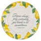 Ceramic Plate: Rejoice Always, Thess. 5:16-18, Sweet Summertime Lemons