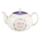 Ceramic Teapot: Blessed, Jer. 17:7,  New Mercies Purple Meadow