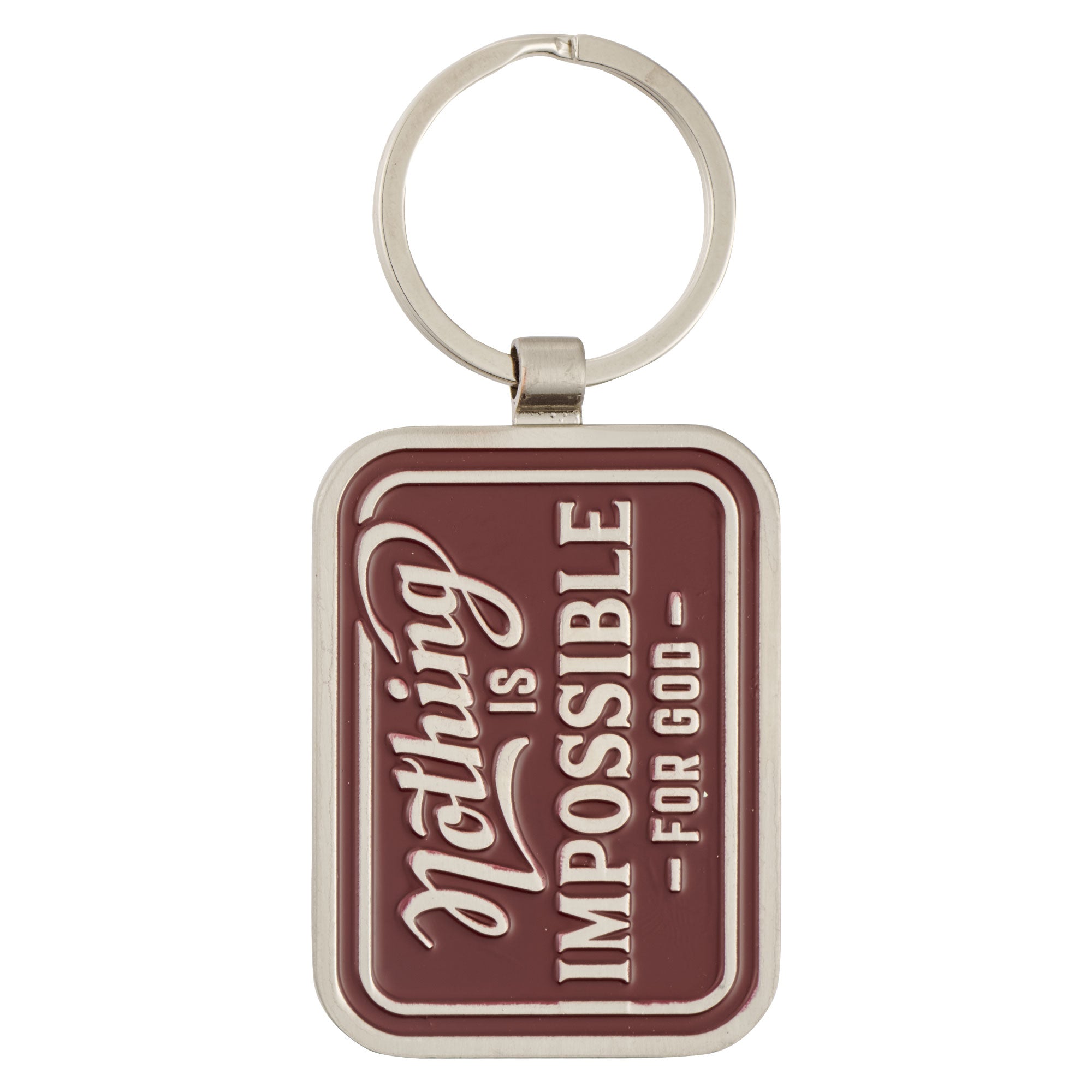 Keyring: Nothing is Impossible, Luke 1:37 (Red Farm)