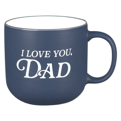 Ceramic Mug: I Love You, Dad Mal. 4:6, Navy, Comes in a Corrugated Box