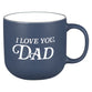 Ceramic Mug: I Love You, Dad Mal. 4:6, Navy, Comes in a Corrugated Box