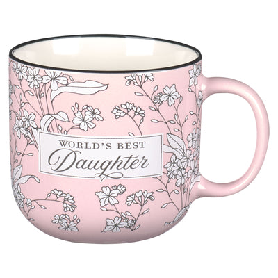 Ceramic Mug: World's Best Daughter Isa. 58:11, Pink, Comes in a Corrugated Box